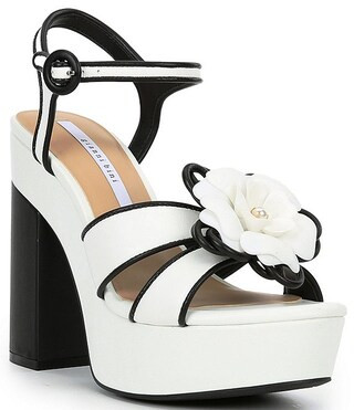 Gianni Bini Brook Colorblock Flower Detail Platform Sandals | Dillard's | Dillard's