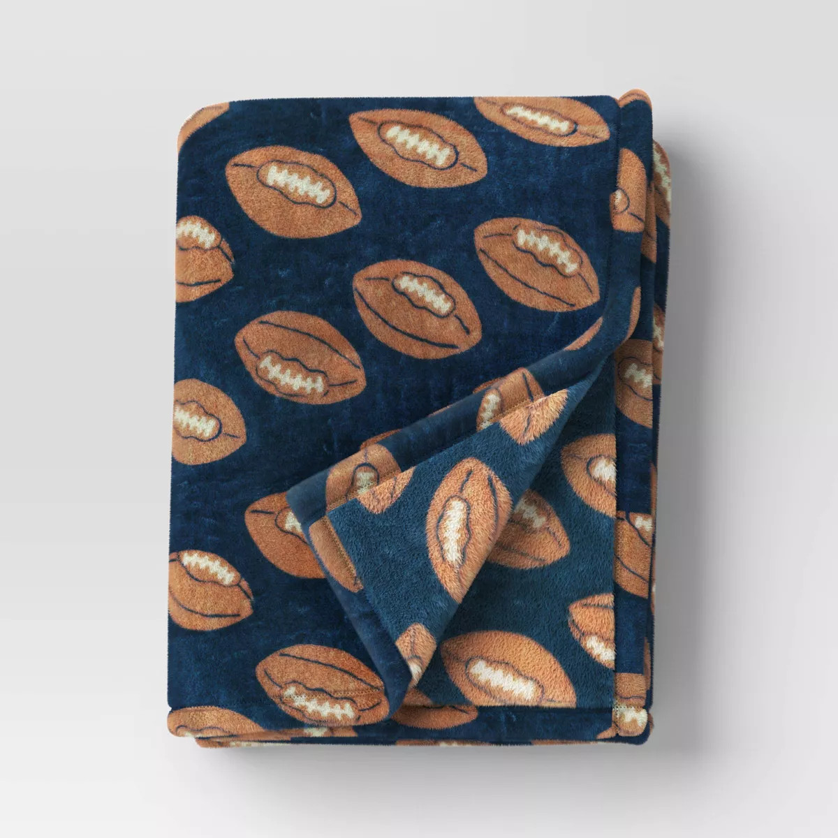 Football Plush Throw Blanket Blue | Target