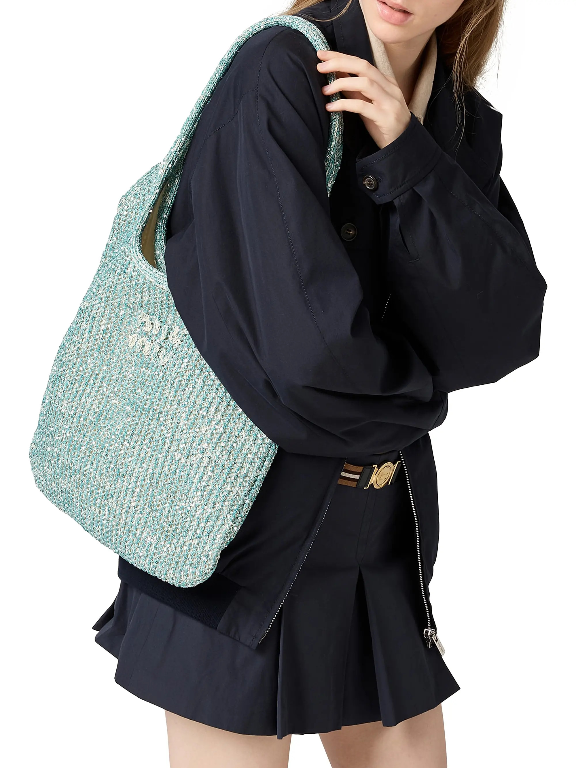 Miu Miu Ivy Sequin Mesh Shoulder Bag | Saks Fifth Avenue | Saks Fifth Avenue