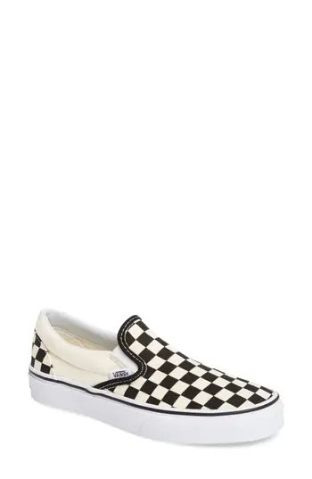 Women's Vans Classic Checker Sneaker, Size 12 M - Black | Nordstrom