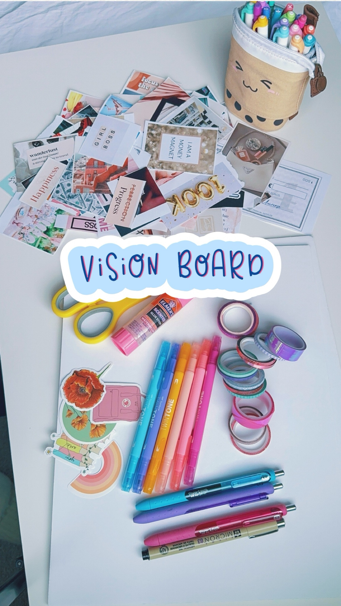 Vision Board: What You Need To Create Your 2025 Manifestations Board

Vision Board Party🪩🎀

My must-haves supplies.
✨Premade Images Books (easier to cut, if you don’t have magazines or a printer)
✨Glue Stick (preferred, not messy)
✨Washi tape
✨Markers and Gel Pens
✨Scissors
✨Stickers
✨Magazines (DIY)*

#LTKFindsUnder50 #LTKGiftGuide #LTKHoliday