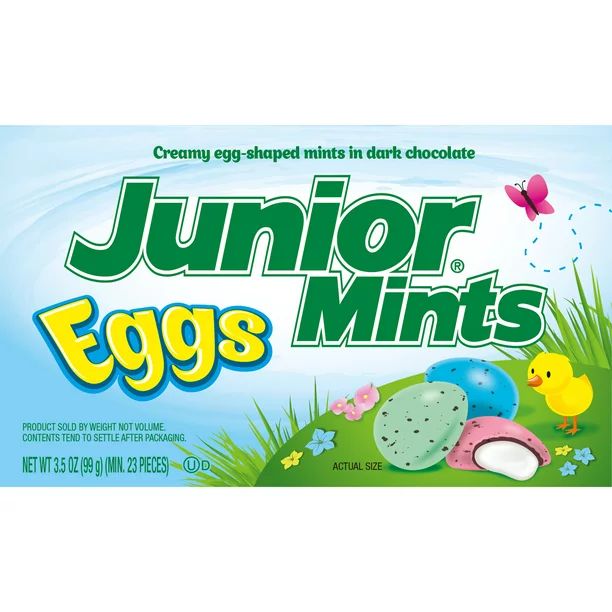 Junior Mints Pastel Chocolate Covered Mint Eggs Easter Basket Filler, 3.5 oz - Walmart.com | Walmart (US)
