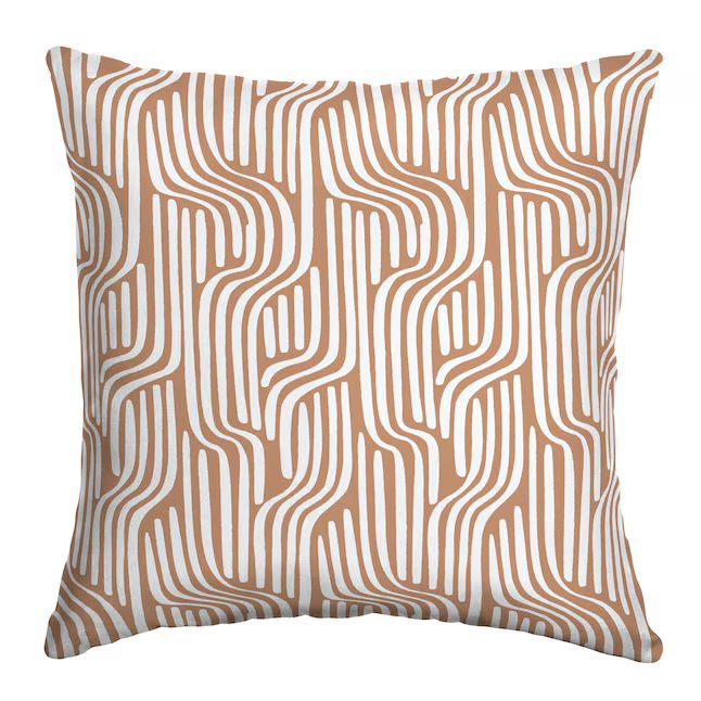 Origin 21 Geometric Terracotta Wave Square Throw Pillow | Lowe's