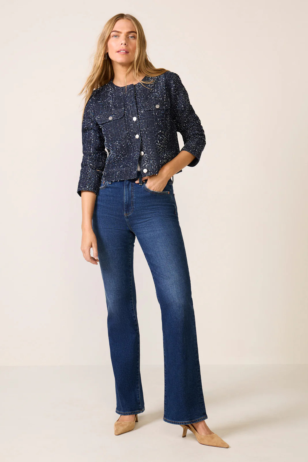 Evie High Rise Slim Bootcut Jean | Evereve