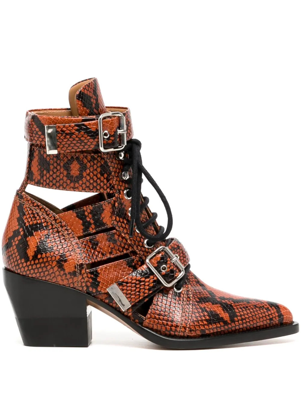 Reilly 60mm snakeskin boots | Farfetch Global