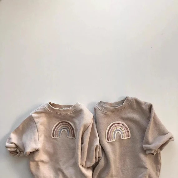 Rainbow Sweatshirt Romper Oversized Bubble Sweatshirt for - Etsy | Etsy (US)