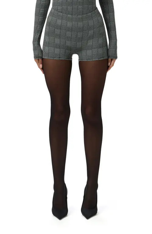 Naked Wardrobe Naked Houndstooth Check Hot Shorts in Houndstooth Plaid at Nordstrom, Size Small | Nordstrom