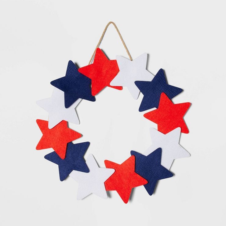 Felt Wreath Stars Red/White/Blue - Sun Squad™ | Target