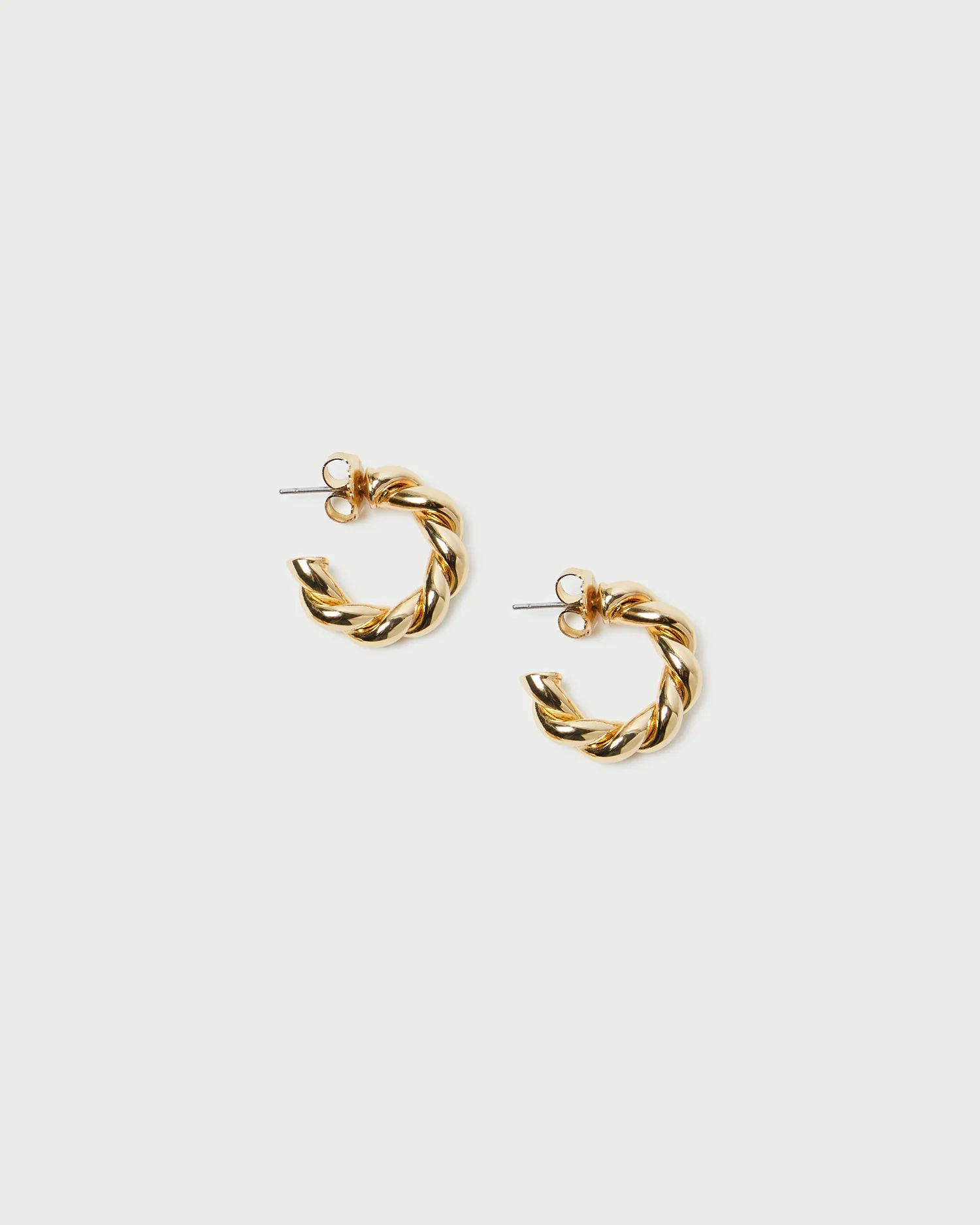 Atlas Gold Twisted Hoop Earrings | Loeffler Randall
