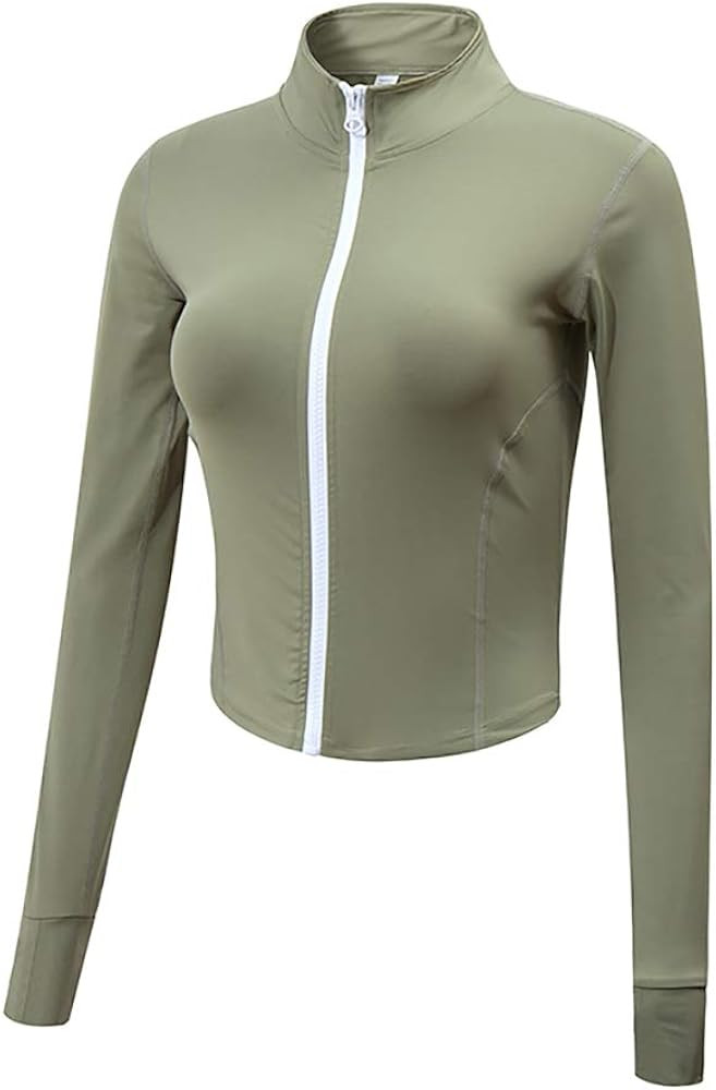 Women’s Stretchy Workout Lightweight, Full Zip Running Track Jacket | Amazon (US)