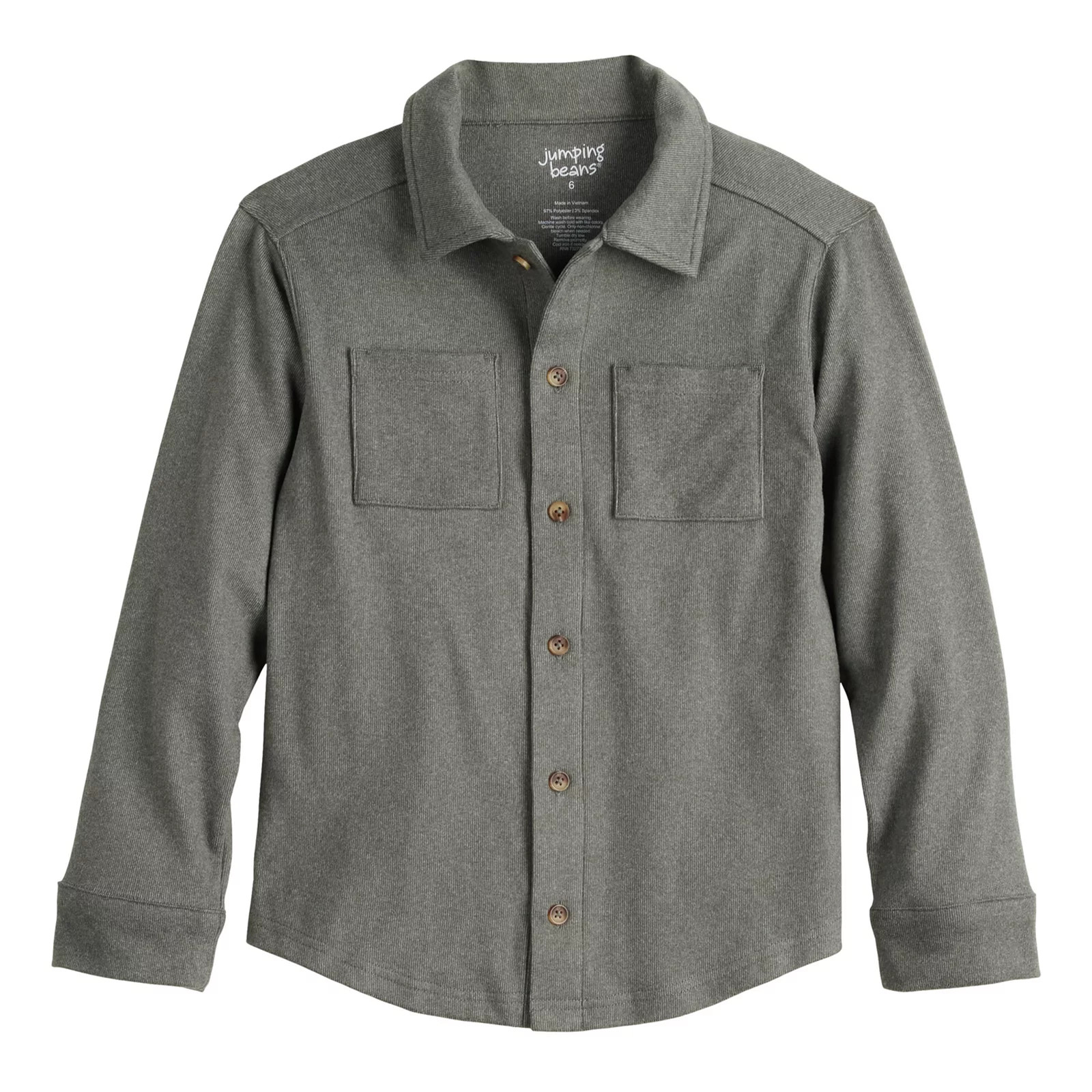 Boys 4-12 Jumping Beans® Cozy Knit Button-Down Shirt | Kohl's