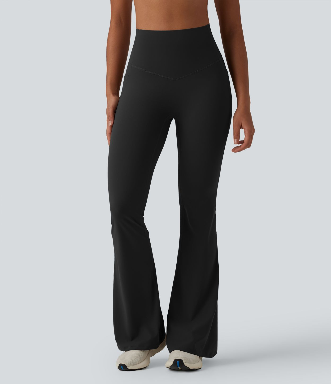 Women’s Halara UltraSculpt™ High Waisted Tummy Control Flare Yoga Leggings with Pockets - Hal... | HALARA