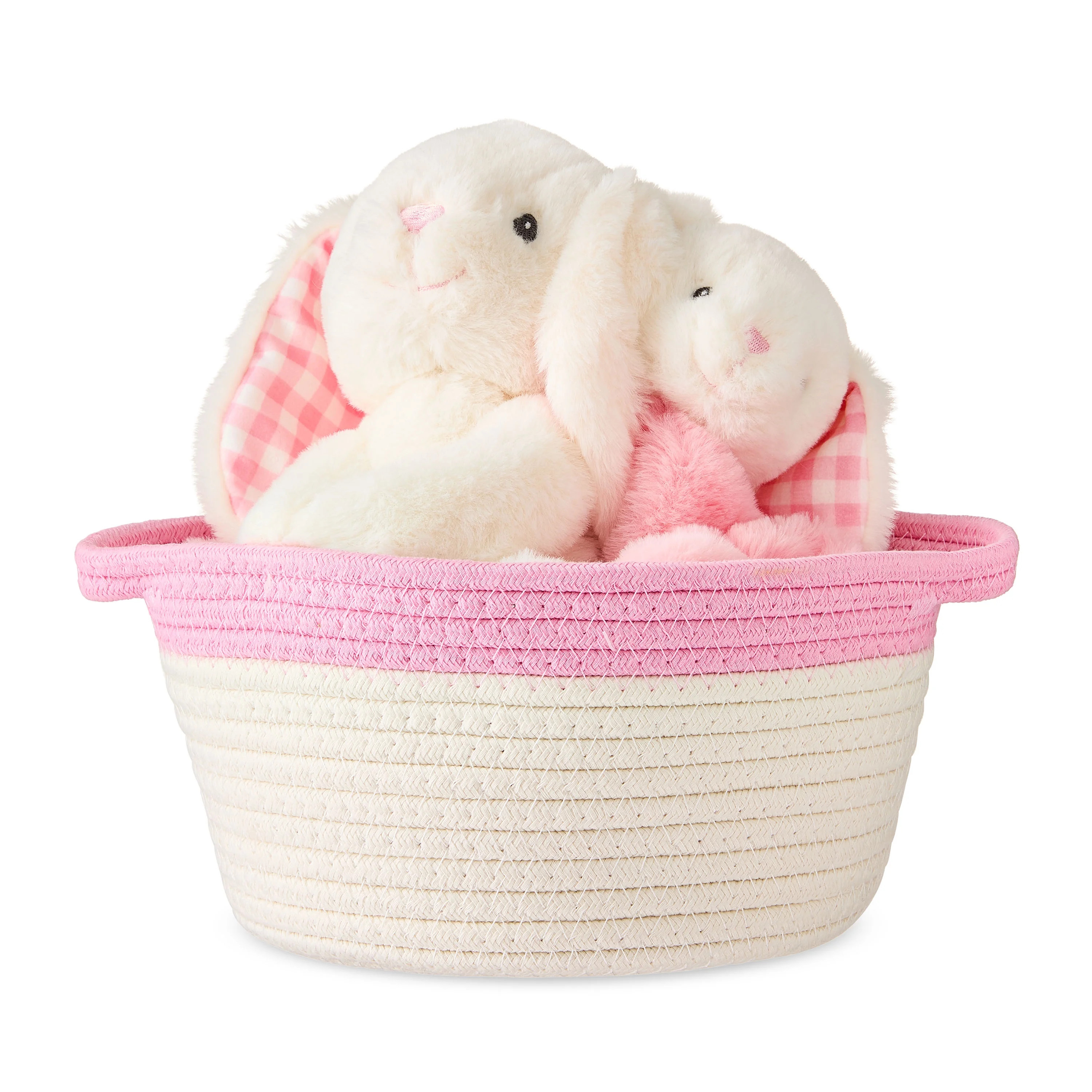 My First Easter Basket Set, Pink and White, 3 Pieces, Easter by Way To Celebrate | Walmart (US)