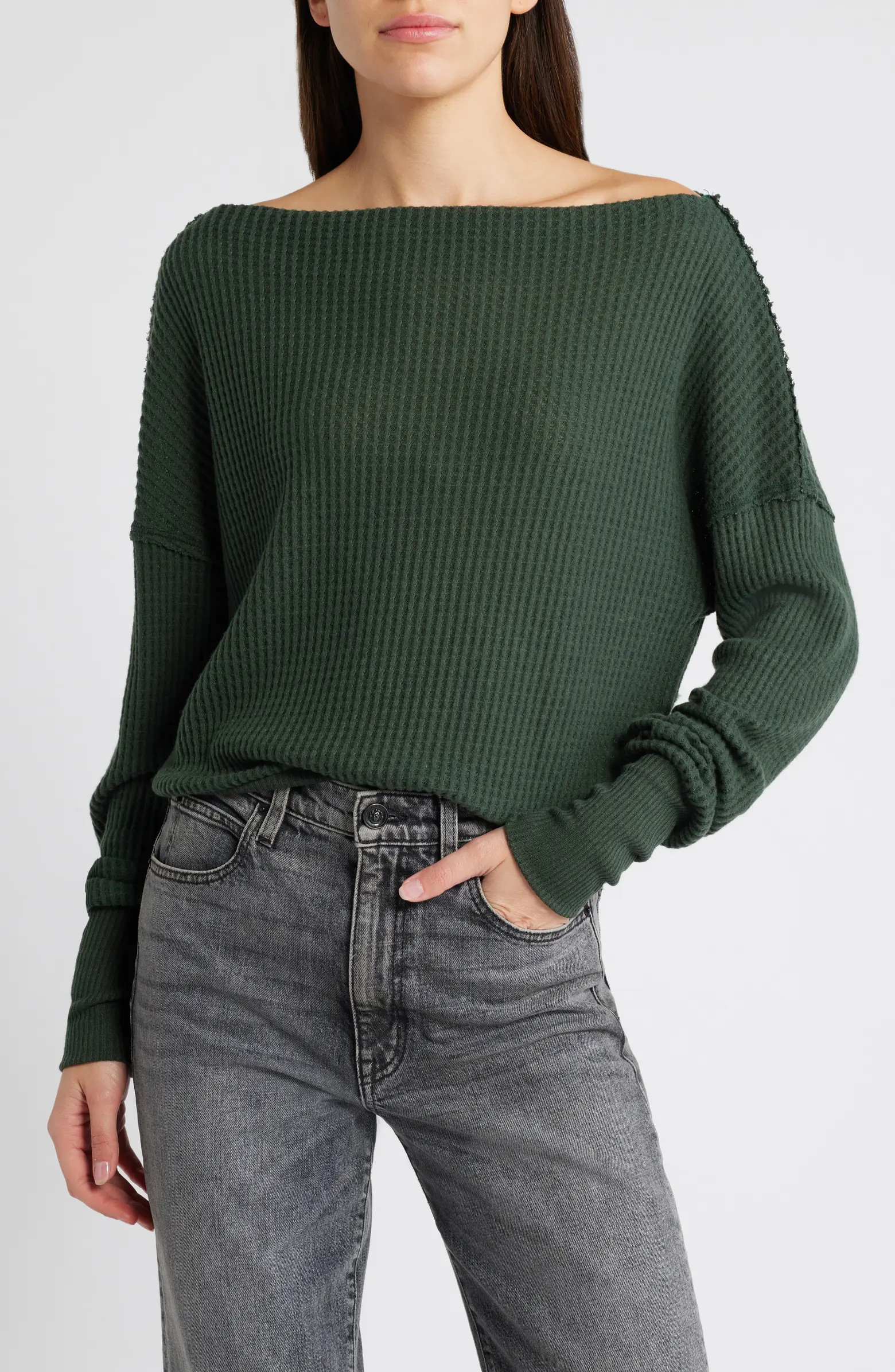 Off the Shoulder Thermal Knit Top | Nordstrom