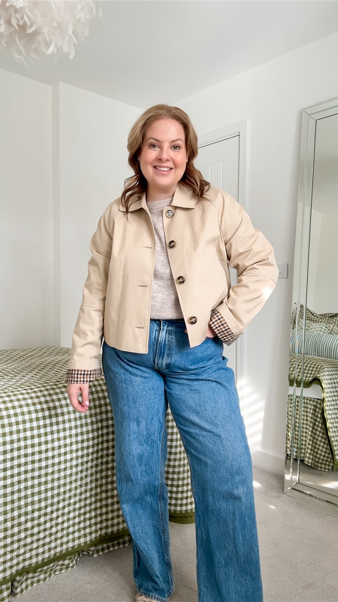 Short trench coat. I’m wearing a size 14 

#LTKSeasonal #LTKMidsize