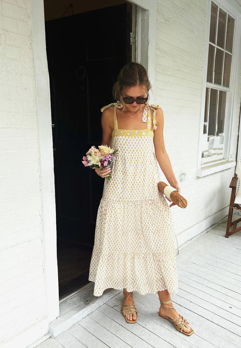 Allyson Maxi Dress Yellow Tree | Madison Mathews