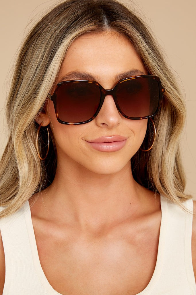Hutton Havana Brown Sunglasses | Red Dress 