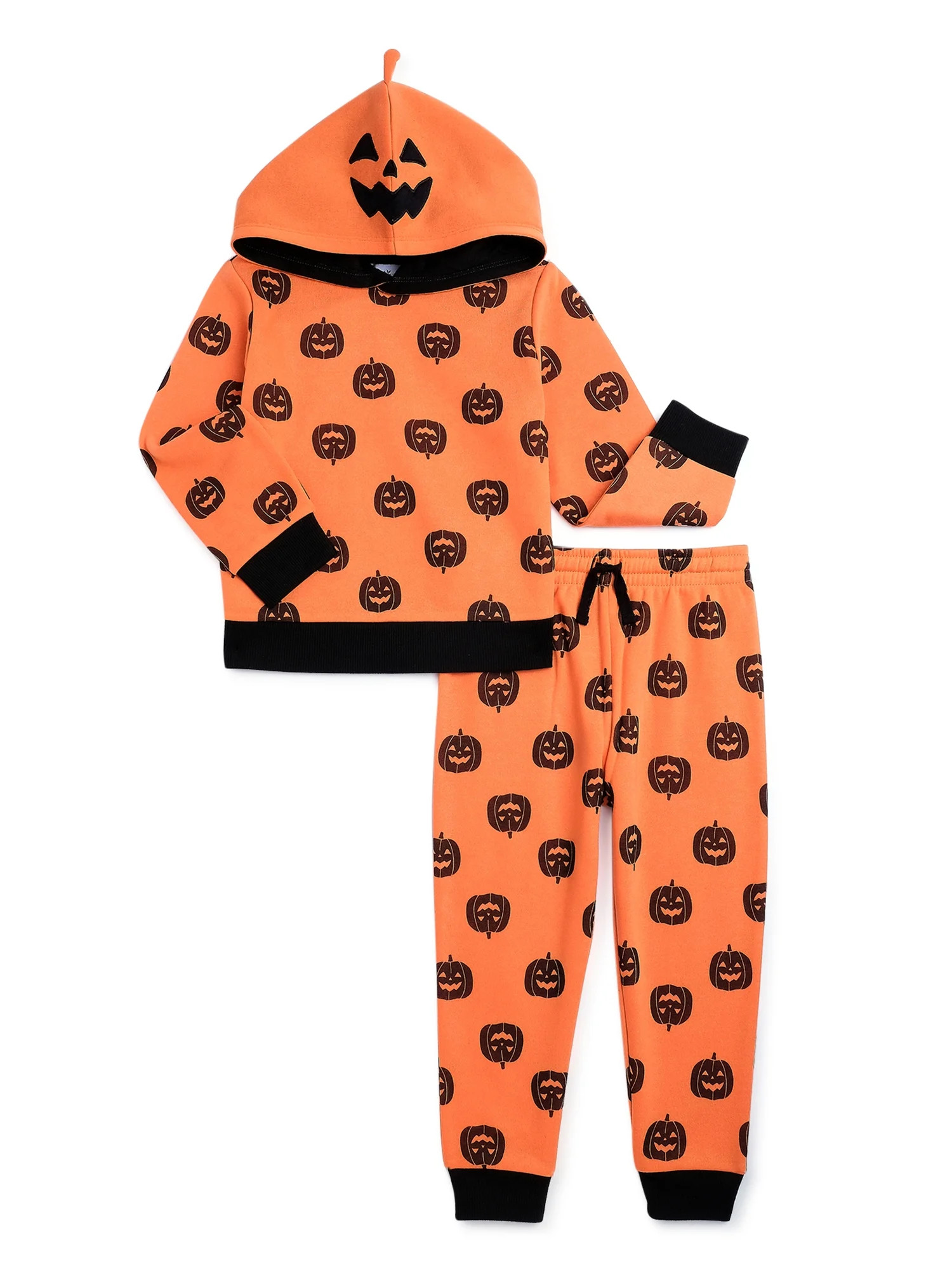 Halloween Way To Celebrate! Toddler Boy and Girl Unisex Hooded Outfit Set, 2-Piece, Sizes 2T-5T | Walmart (US)