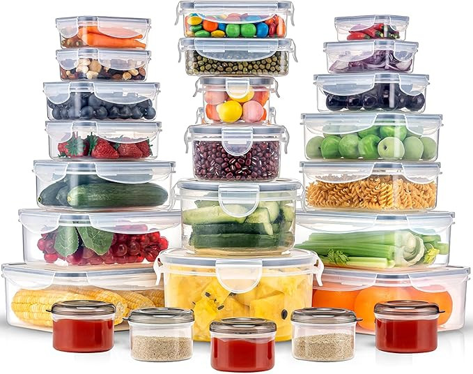 Pure Future 50-Piece Large Airtight Food Storage Containers with Lids, BPA-Free Stackable & Micro... | Amazon (CA)