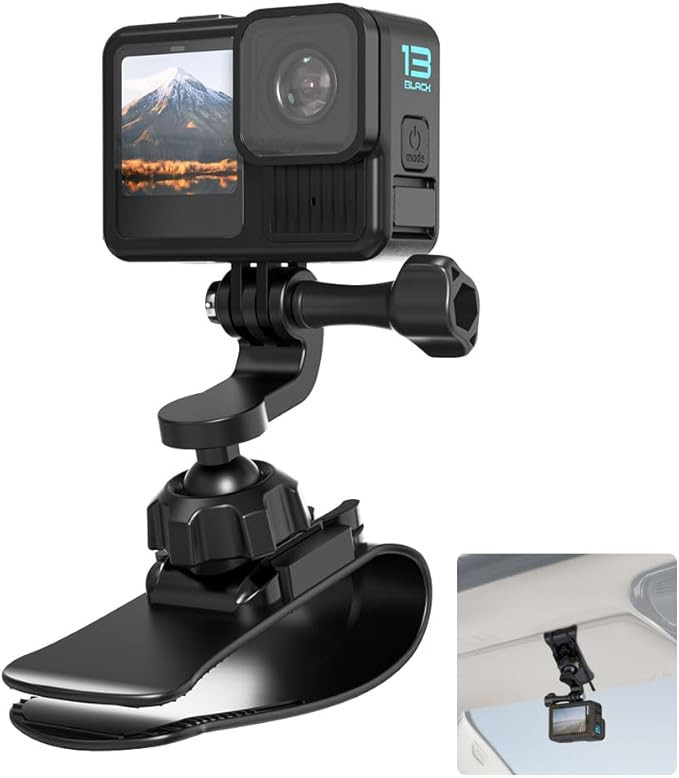 Car Sun Visor Mount VLOG/Video Holder, Quick Clip Mount for Car Sun Visor Compatible with DJI Act... | Amazon (US)