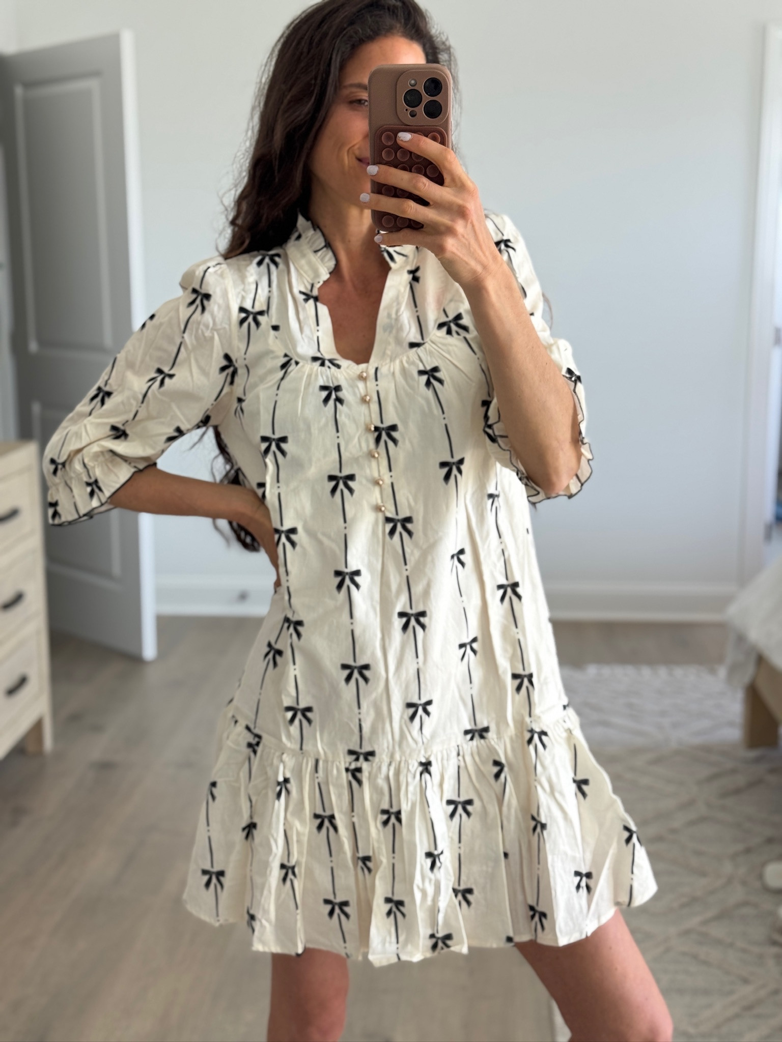 This dress is giving effortless but still put together

The fit is so flattering, the bow detail is the cutest, and it’s one of those pieces you can throw on and instantly feel good in. Perfect for spring, brunch, or anything you want to look a little more dressed up without trying too hard

Linked it for you to shop

#LTKmomlife #LTKSeasonal #LTKootd