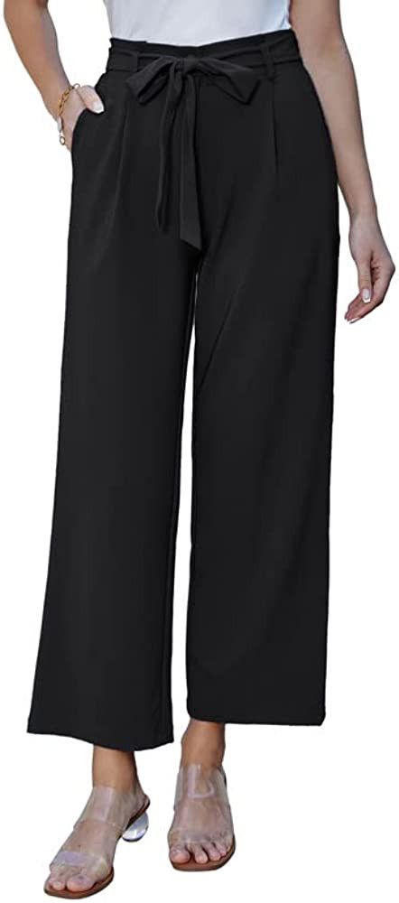 GRACE KARIN Women's Casual Wide Leg Pants Business Casual Trousers with Pockets | Amazon (US)