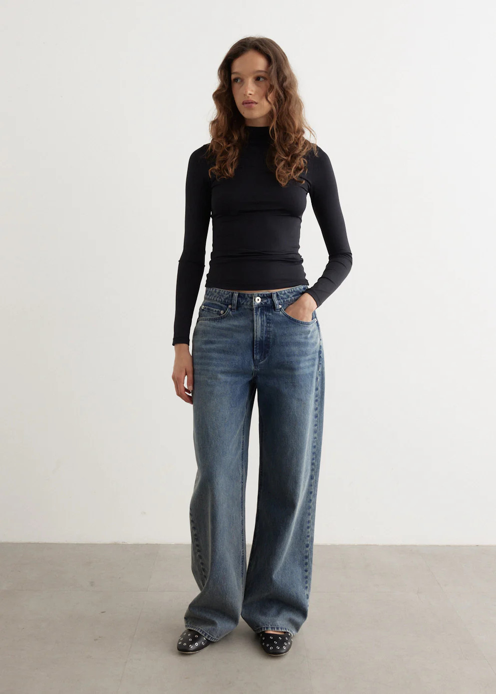 Tyne Long Sleeve Mock Neck Top | Incu