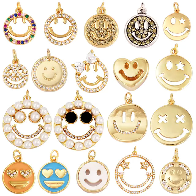 Happy Cry Face Expression Emotion  Love Call Me  Charm Pandent in Gold Colour, Jewelry Necklace B... | AliExpress (US)