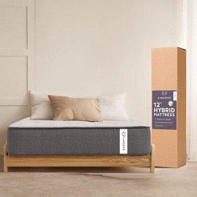 Lincove 12 Inch Spring Hybrid and Memory Foam Mattress - Medium Firm Mattress CertiPUR-US Certified - Adaptive Support, Pressure Relief - Made in USA | Target