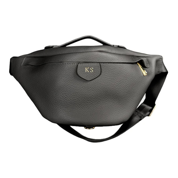 Personalised Leather Bum Bag Available in Stone or Black | Etsy | Etsy (US)