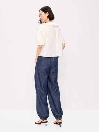 Mid-Rise Pull-On Utility Harem Jeans | Old Navy (US)