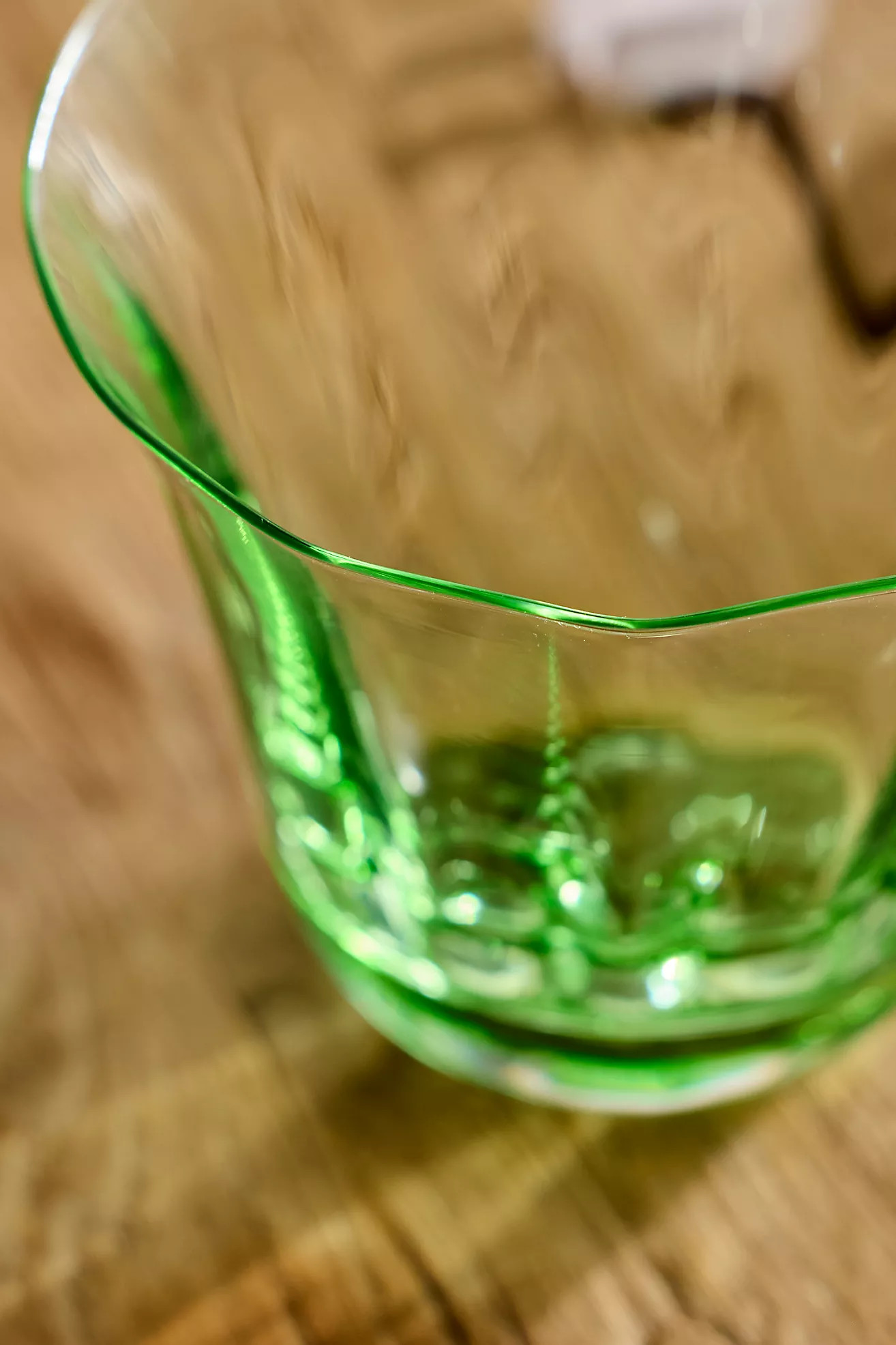 Ruffled Green Double Old Fashioned Glass | Anthropologie (US)