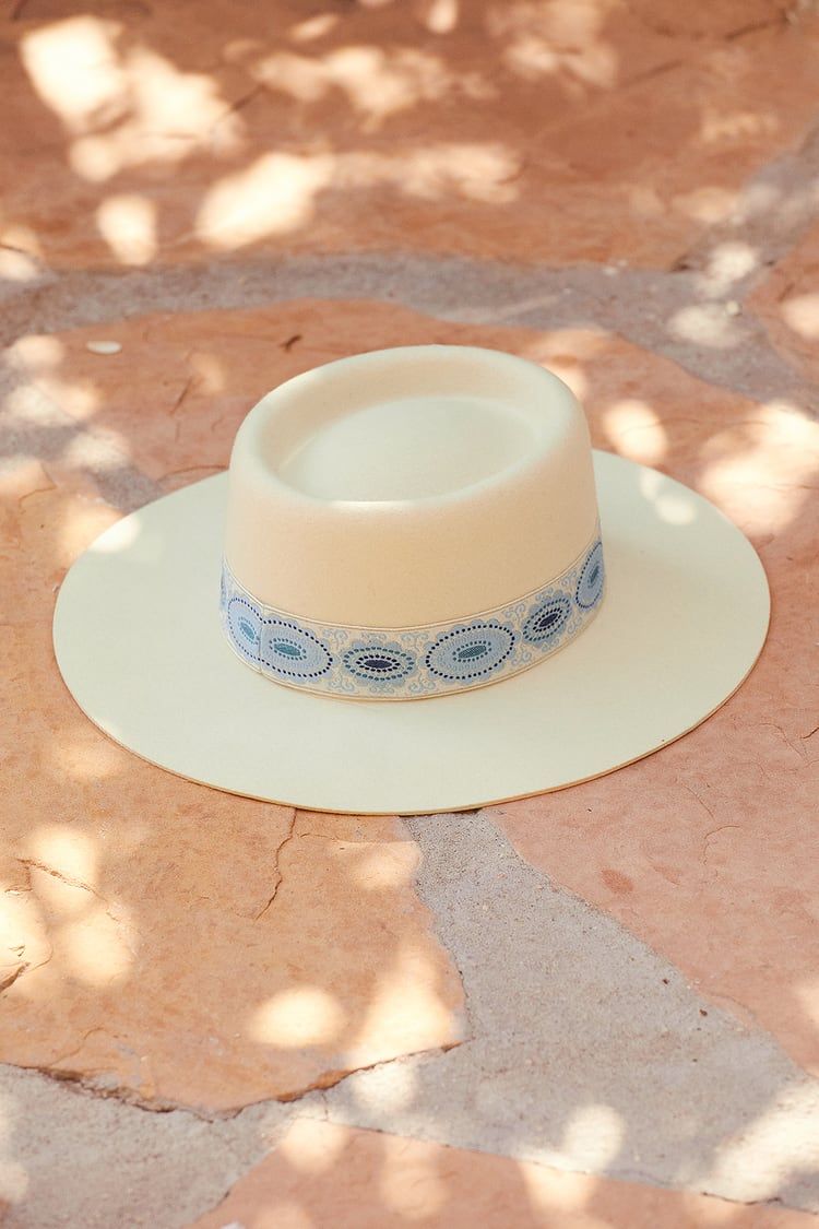 Azure Lolita Ivory Boater Hat | Lulus (US)