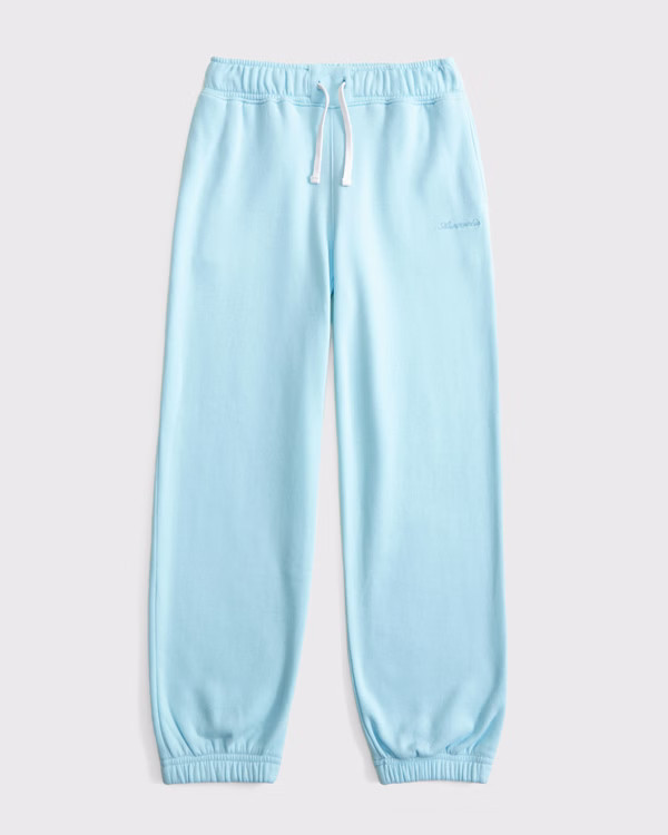 girls essential logo fleece sweatpants | girls bottoms | Abercrombie.com | Abercrombie & Fitch (US)