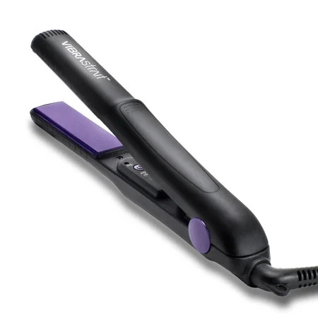 Vibrastrait Essential 1"" Tourmaline Ceramic Vibrating Flat Iron, Purple | Walmart (US)