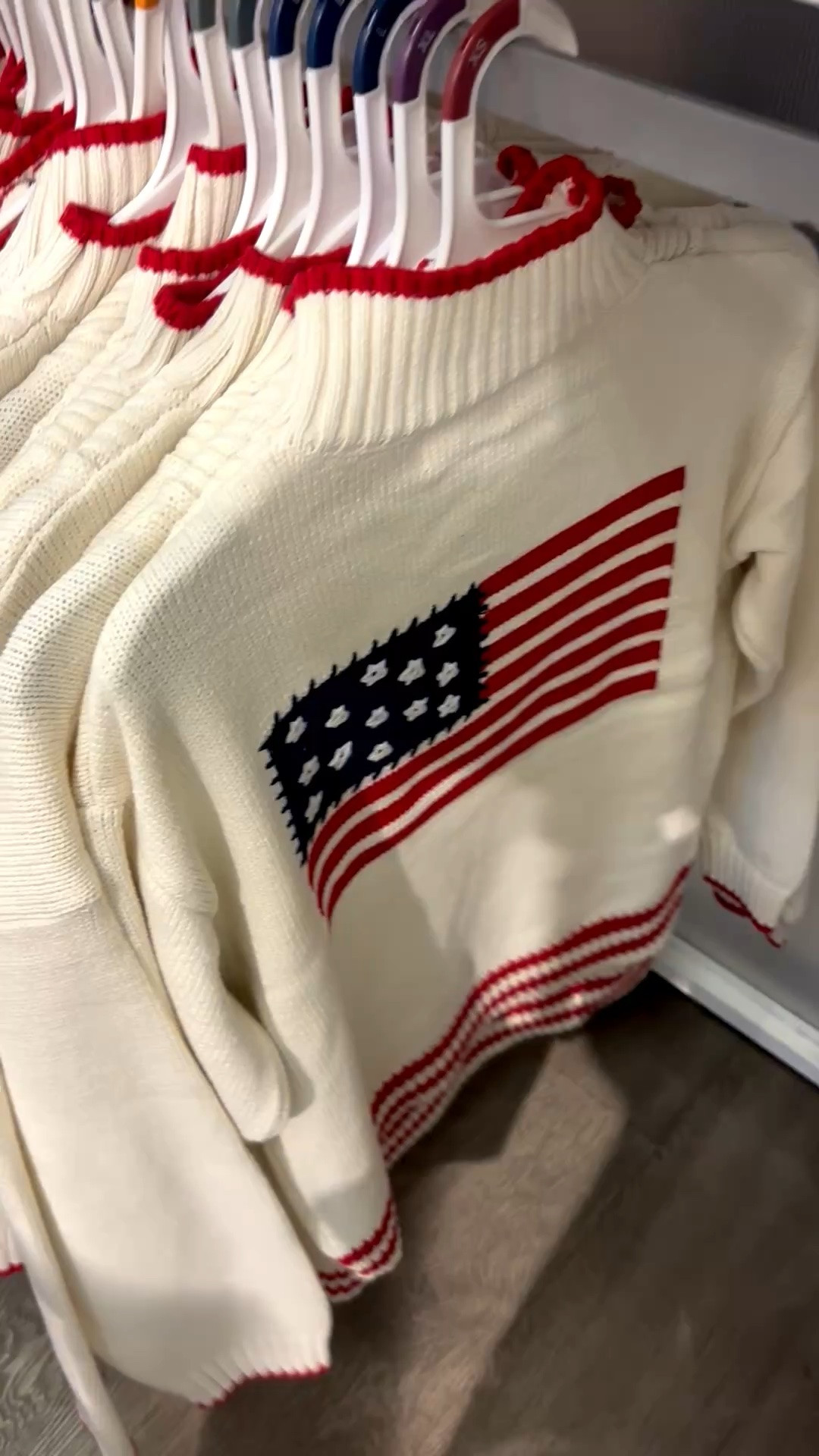American Flag sweaters in sizes for the whole family!