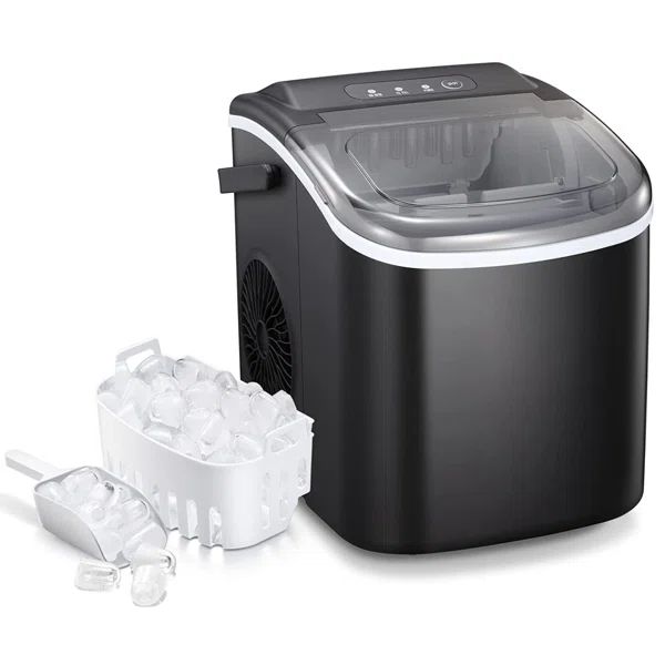 R.W.FLAME 26 Lb. lb. Daily Production Bullet Ice Countertop Ice Maker, Self-Cleaning Ice Makers | Wayfair North America