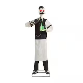 Home Accents Holiday 6 ft. Grave & Bones Animated LED Dean the Deathologist 22SV23340 - The Home ... | The Home Depot