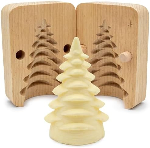 Polart, Christmas Tree Butter Mold - Traditional Wooden Polish Decorative Tree Molds, Homemade Bu... | Amazon (US)