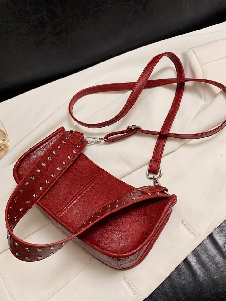 Studded Decor Baguette Bag | SHEIN