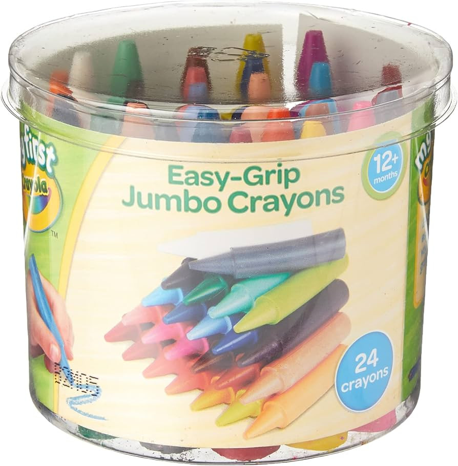 CRAYOLA MyFirst Jumbo Crayons - Assorted Colours (Pack of 24), Easy-Grip Colouring Crayons Perfec... | Amazon (US)
