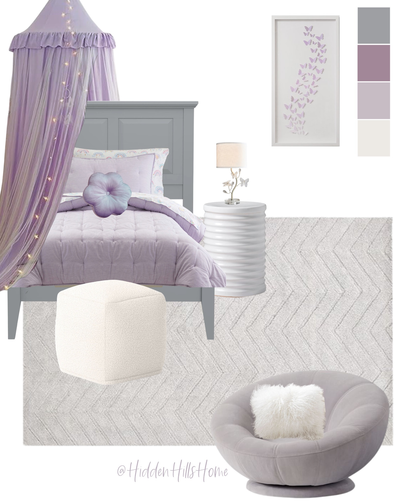 Girls bedroom, lavender girls room decor, toddler girls room decor mood board, kids bedroom decor #girlsbedroom 

#LTKhome #LTKkids #LTKsalealert