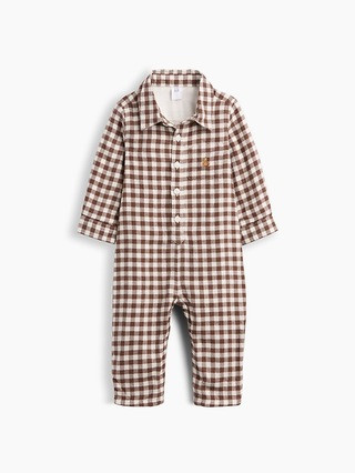 Baby Gingham Flannel One-Piece | Gap (US)