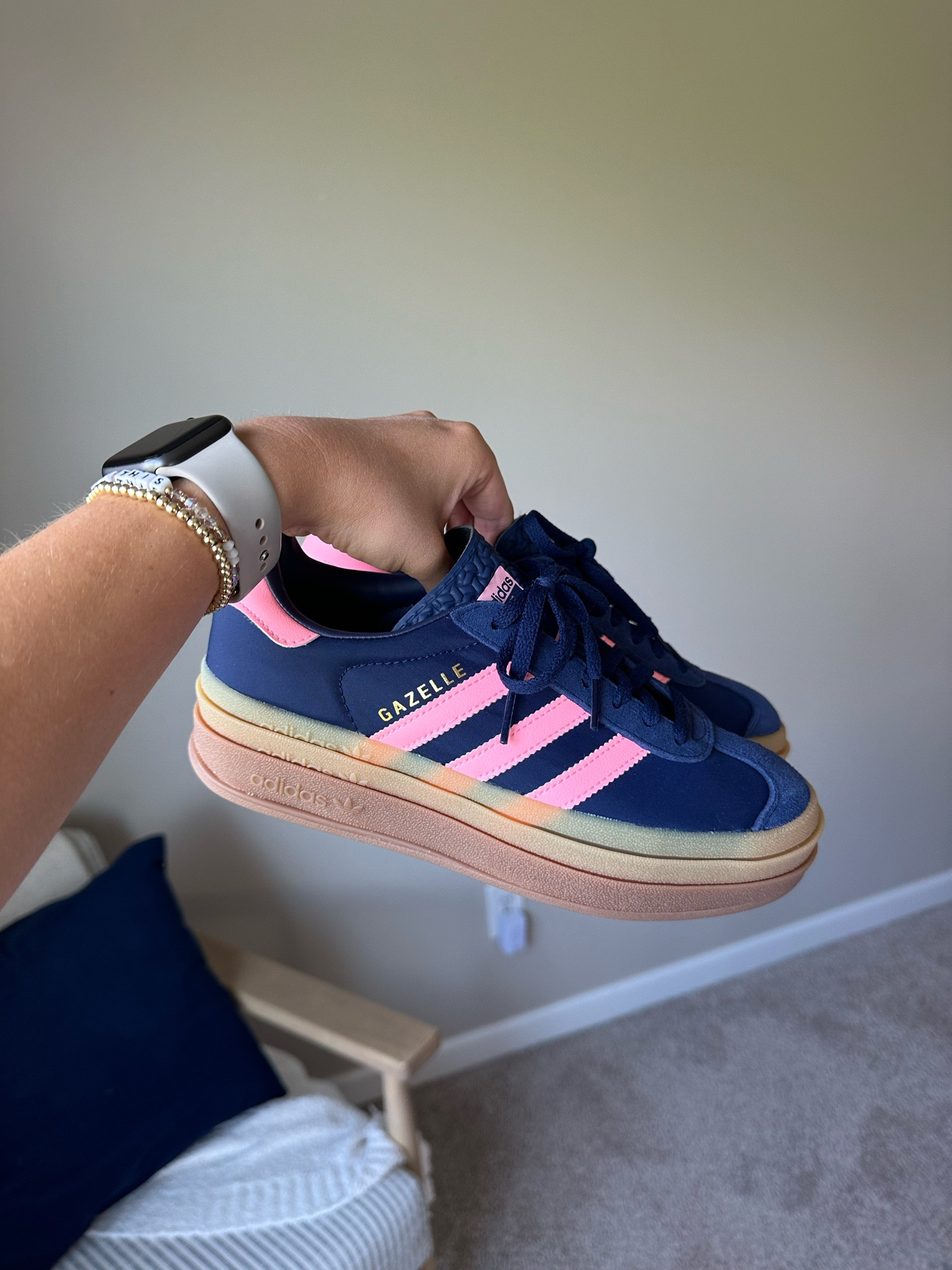 adidas gazelle silver green womens adidas Originals Gazelle Bold Junior - Blue