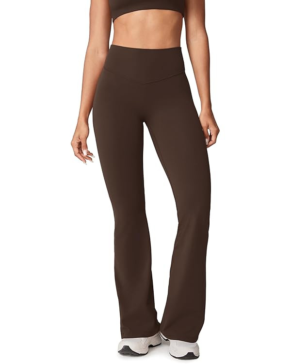 Hugcurve No Front Seam High Waisted Flare Leggings for Women Bootcut Yoga Pants Buttery Soft - 29... | Amazon (US)