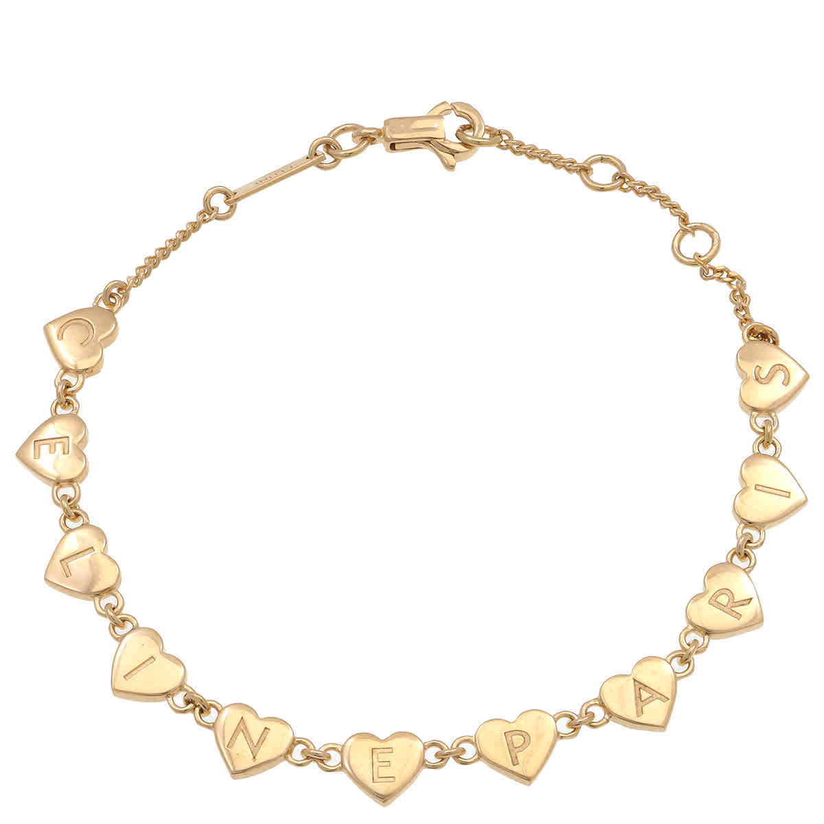 Celine Gold Heart Logo Charm Bracelet | Jomashop.com & JomaDeals.com