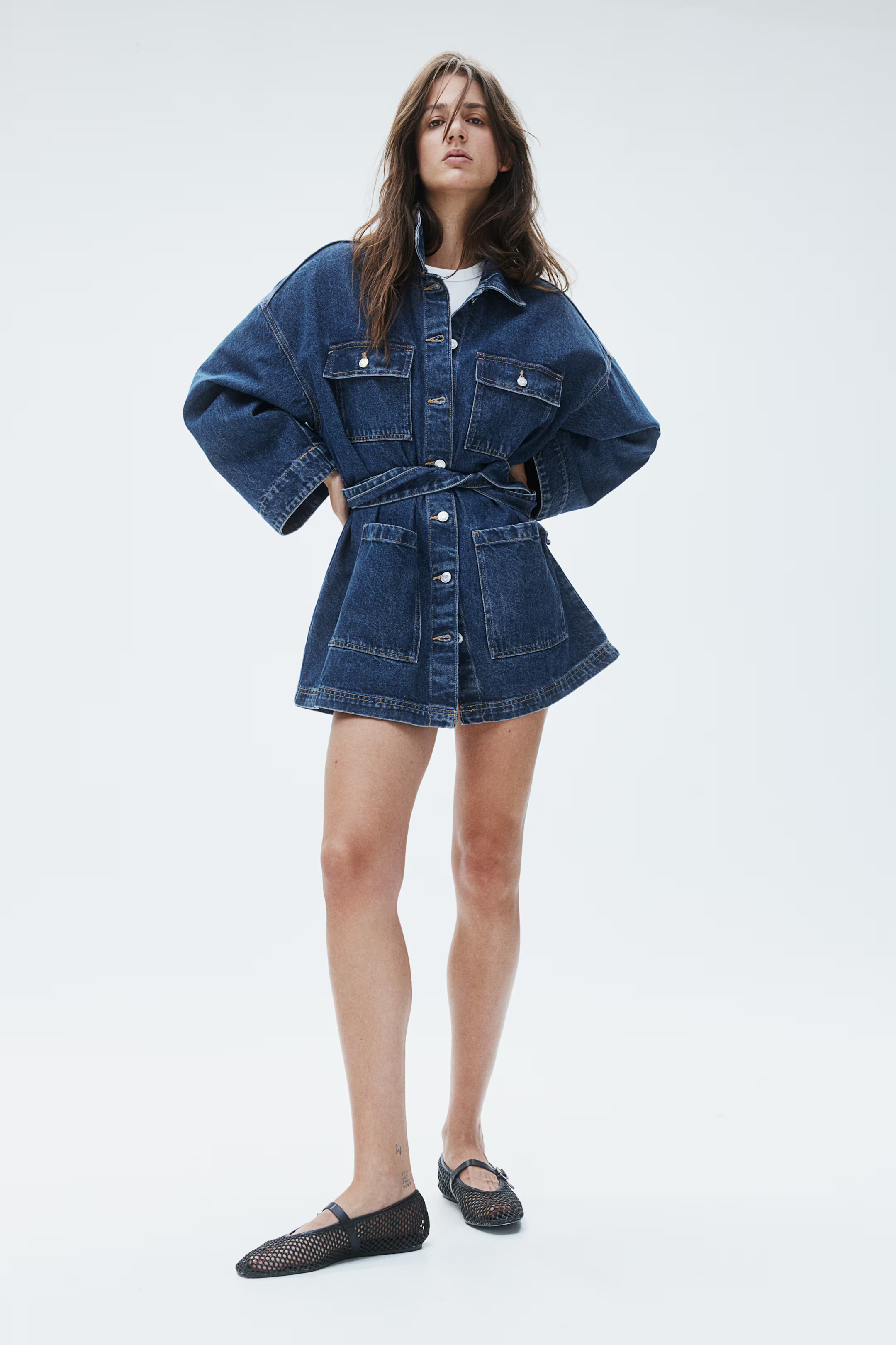 Tie-belt denim jacket | H&M (UK, MY, IN, SG, PH, TW, HK)