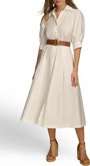 Donna Karan New York Cotton Midi Shirtdress | Nordstrom | Nordstrom