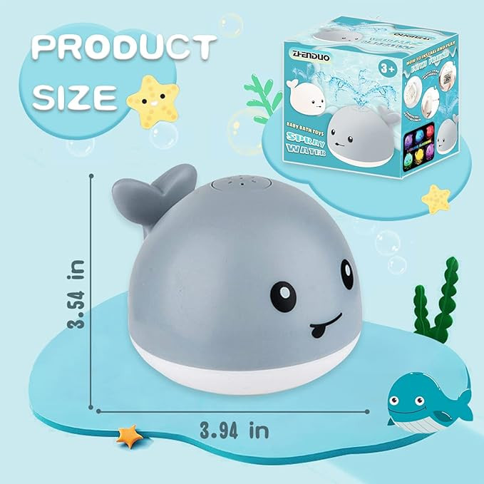 ZHENDUO Baby Bath Toys, Rechargeable Bath Toys Spray Water Bath Toy, Sprinkler Bathtub Shower Toy... | Amazon (US)