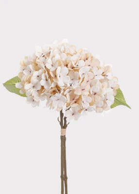 Cream Artificial Hydrangea Flower Bundle  - 13.5" | Afloral